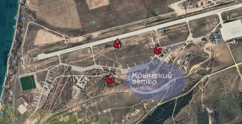 Missile Attack Triggers Fires at Airfield in Crimea