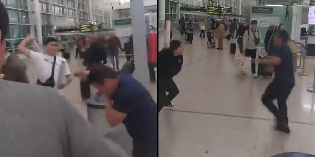 WATCH: Baggage Wrapping Business Turns Violent at Barcelona Airport, Leading to Multiple Arrests