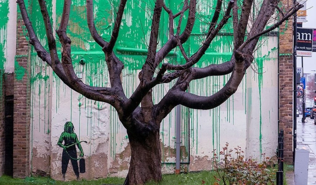 New Banksy Mural Springs Up in London