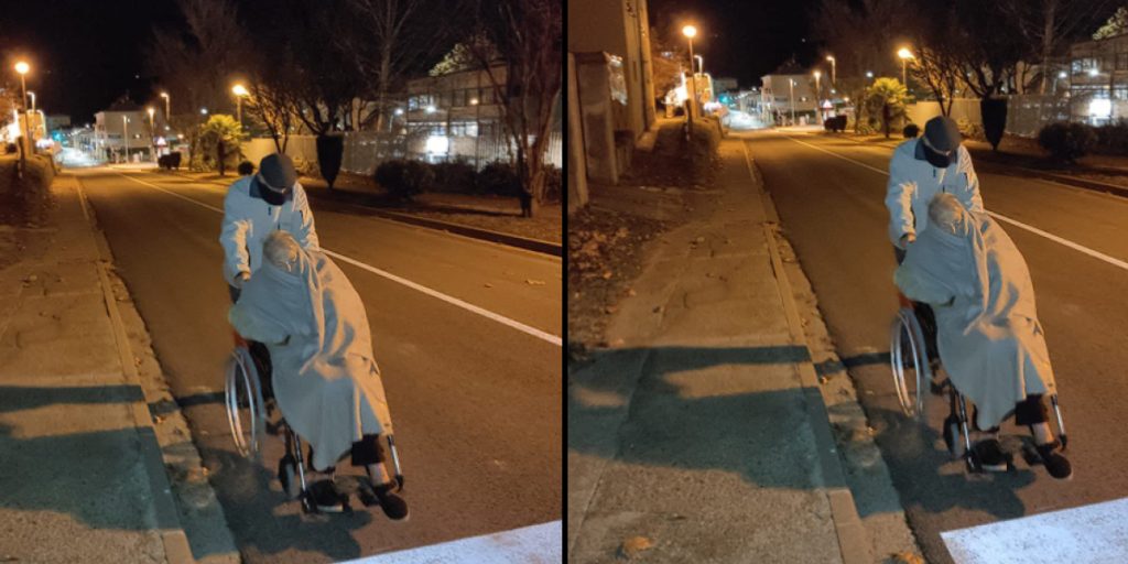 94-year-old man was forced to push his Alzheimer’s-stricken wife in freezing 2°C weather