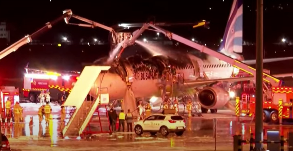 Passenger Plane Catches Fire in South Korea