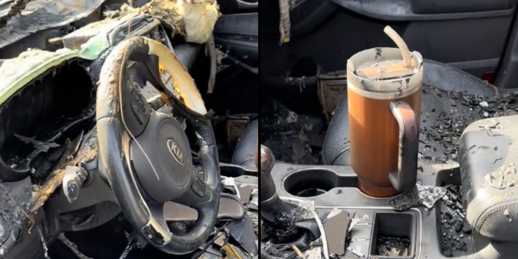 Her cup survived a car fire and went viral: Now she receives a huge surprise