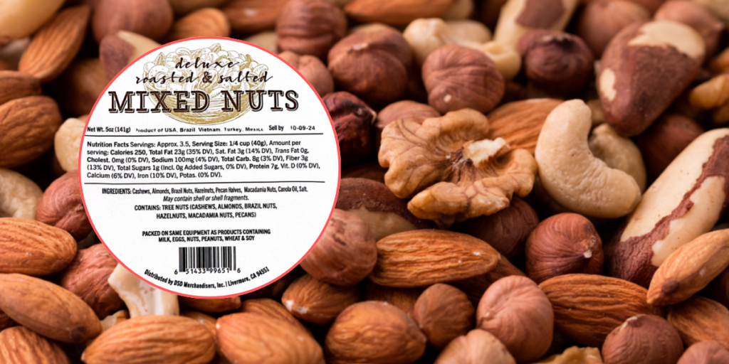Recalls Deluxe Roasted & Salted Mixed Nuts Due to Undeclared Peanut