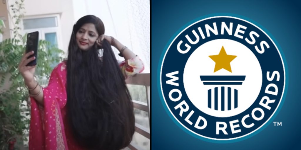 Indian Woman Sets World Record with Over Two-Metre Long Hair