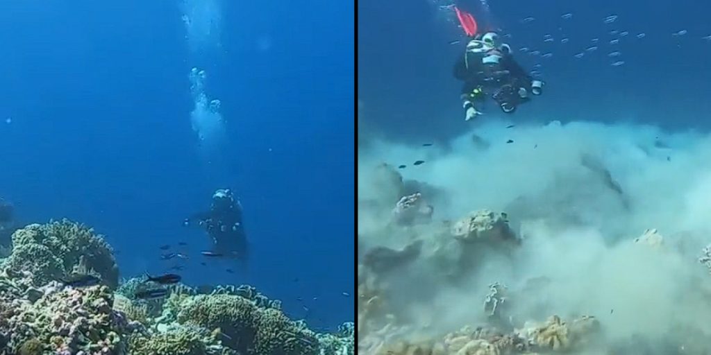 Astonishing video reveals what happens when earthquake strikes underwater