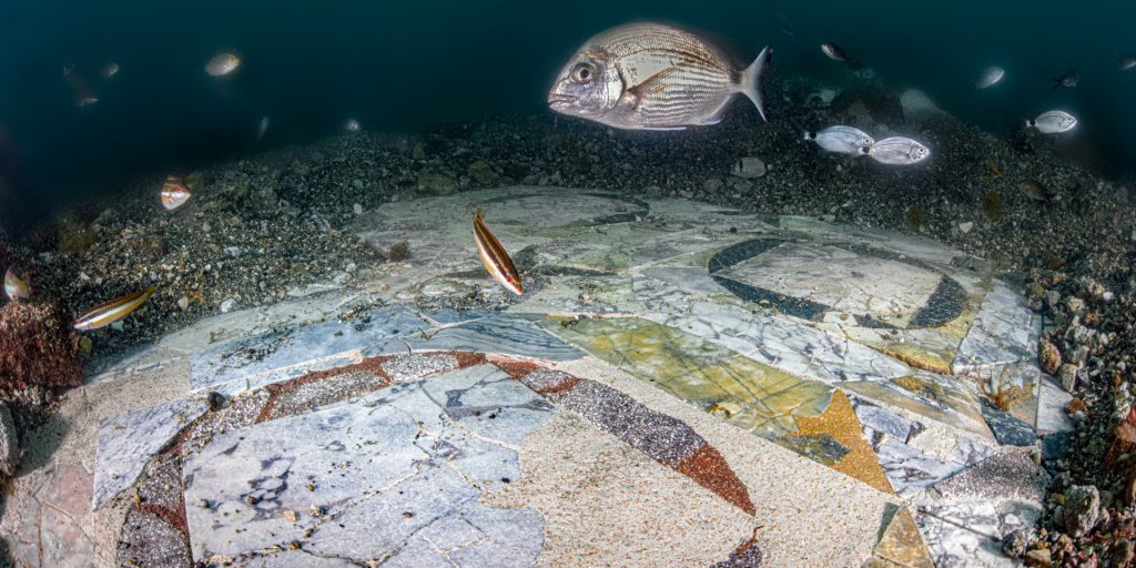 Marvelous Marble Floor Discovered in Sunken Roman City of Baiae