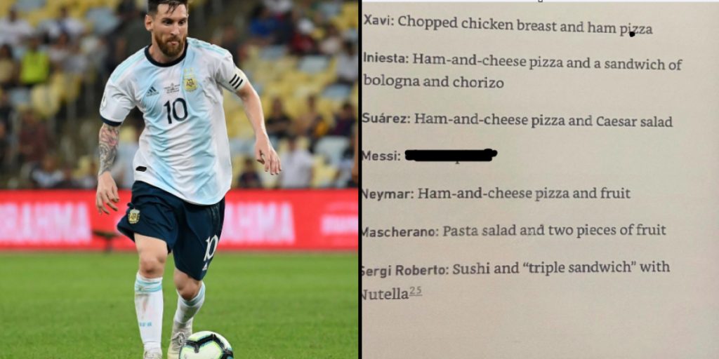 Messi says no to salad: His post-game meal choice