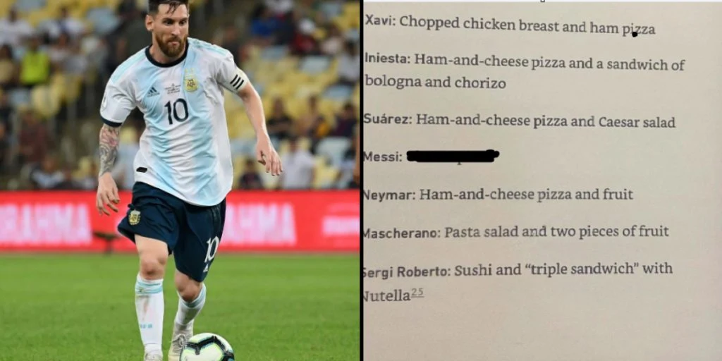 Messi says no to salad: His post-game meal choice