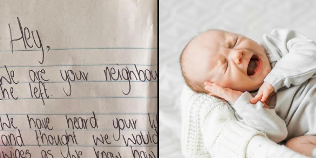 Neighbors Heard Amy’s Baby Crying Several Times: Left Her a Handwritten Note She Immediately Shared Online