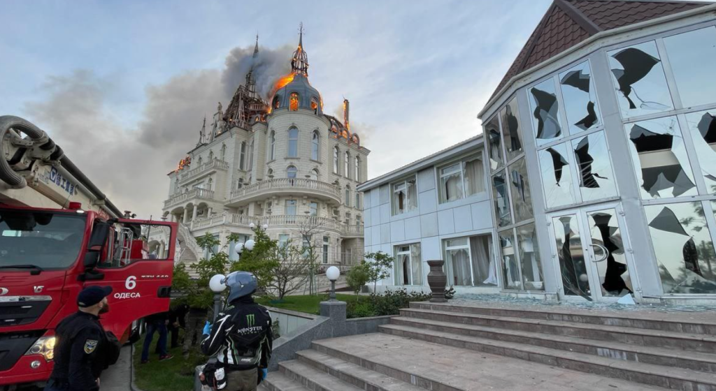 Odesa’s “Harry Potter Castle” Ablaze After Deadly Russian Attack