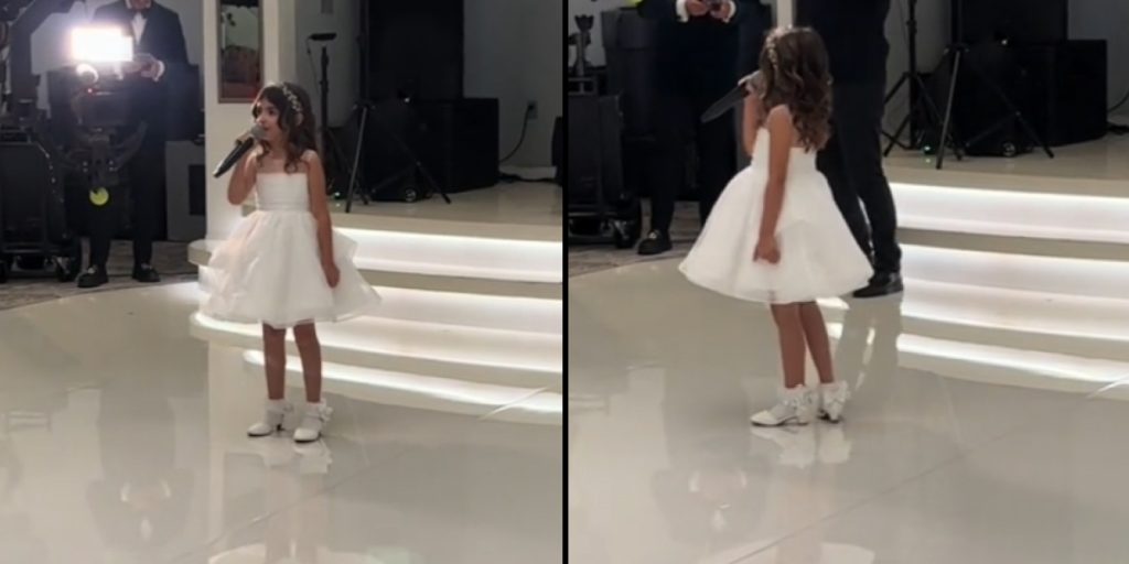 Watch: Little Girl’s Stunning Singing at Wedding Captivates Guests and the Internet