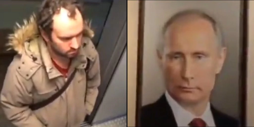 Russian Residents’ Shocked Reactions to Putin Portrait in Elevator Captured on Camera
