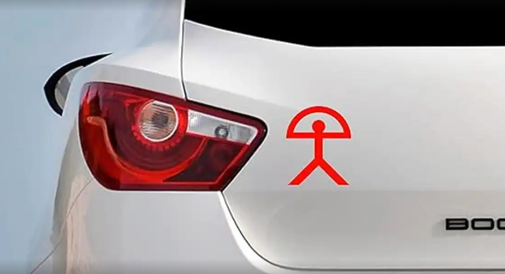 What Does This Symbol on the Back of Cars Mean?