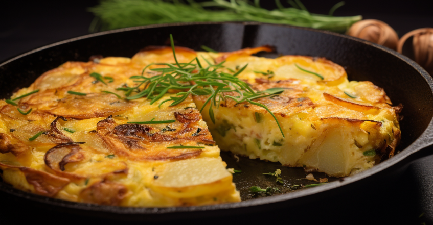 This Mediterranean Egg Dish with Mushrooms and Potatoes is Delicious and Uncomplicated