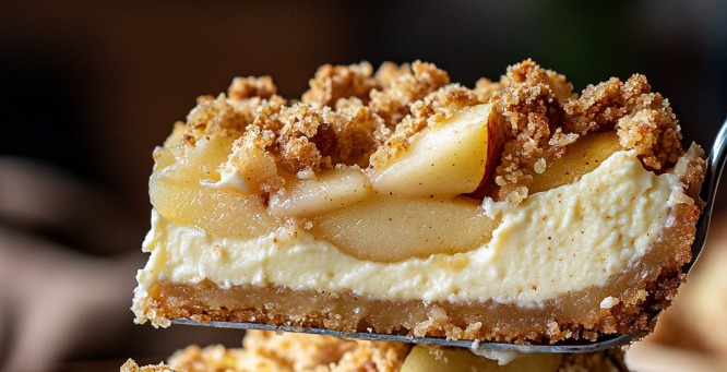 Why Choose Between Pie and Cheesecake? This Apple Crumble Cheesecake Gives You Both