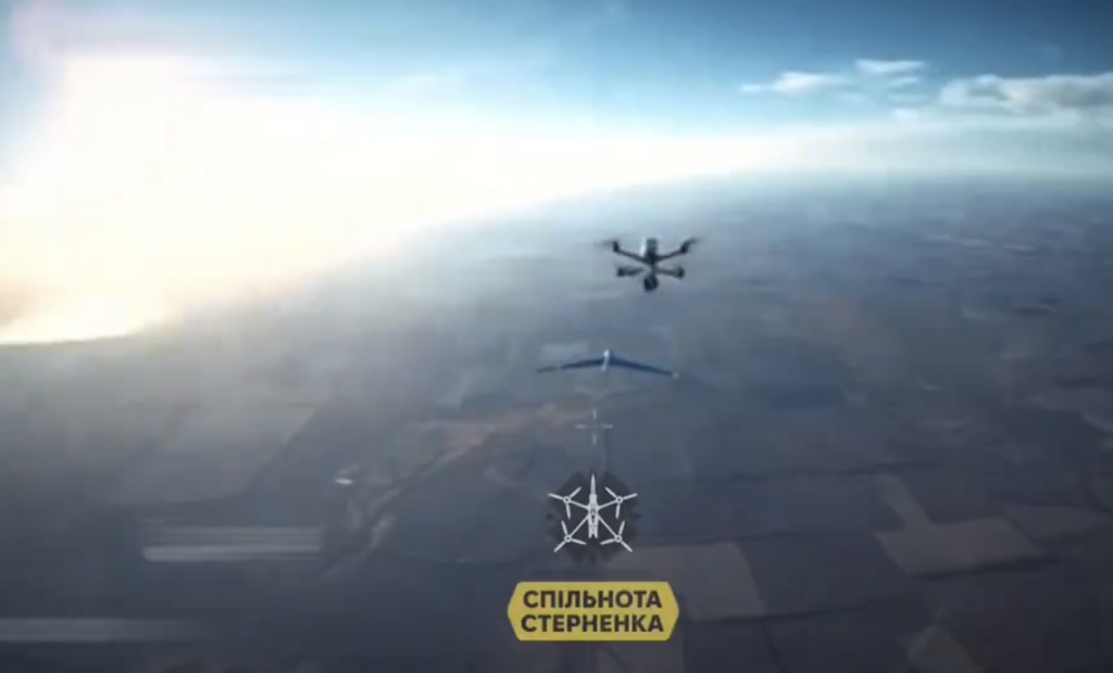 VIDEO: Ukrainian Kamikaze Drones Take Down Russian Recon Drone Mid-Air