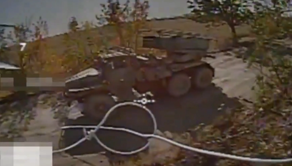 VIDEO: Ukrainian Drone Hits Russian Katyusha Launcher, Causing Huge Explosion