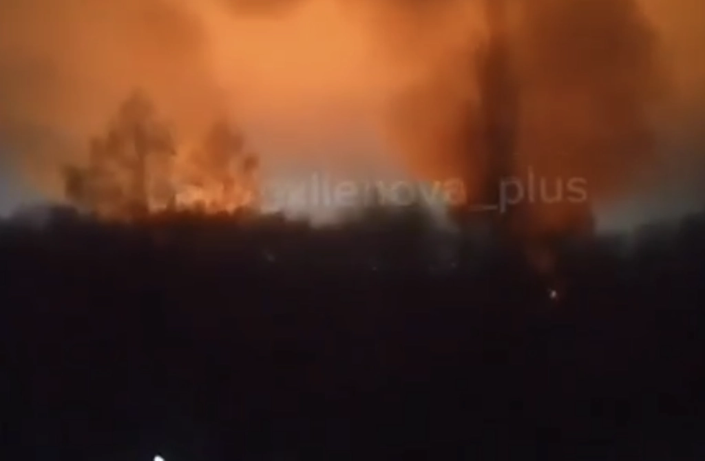 Ukrainian Forces Strike Huge Russian Ammo Depot with At Least 8 Explosions