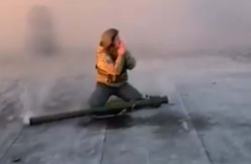 VIDEO: Former Kindergarten Teacher Shoots Down Russian Cruise Missile