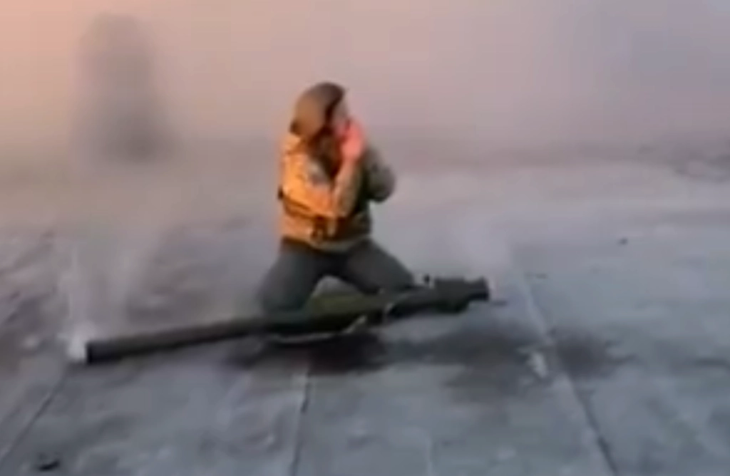 VIDEO: Former Kindergarten Teacher Shoots Down Russian Cruise Missile