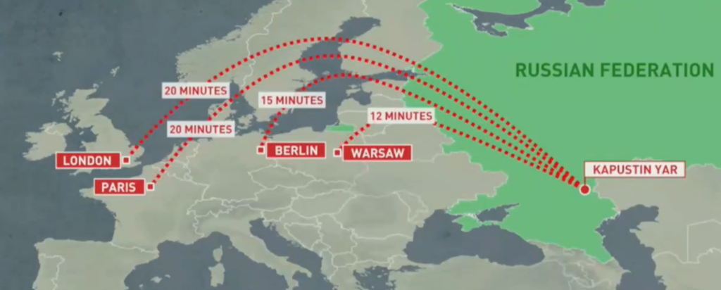 Russian TV Claims New Missile Could Strike London in 20 Minutes