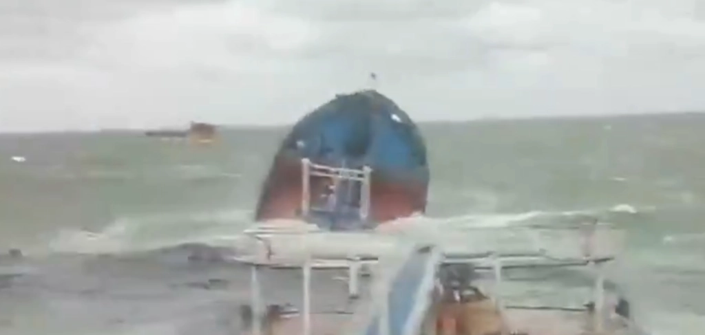 VIDEO: Russian Oil Tanker Splits in Two During Storm, Causing Oil Spill