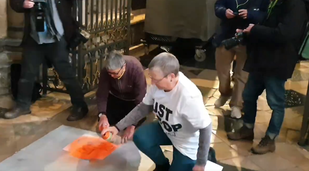VIDEO: Darwin’s Grave Vandalized by Climate Protesters at Westminster Abbey