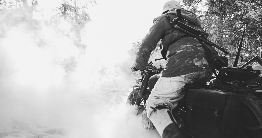 Russian Soldiers Use Motorcycles to Breach Ukrainian Defenses