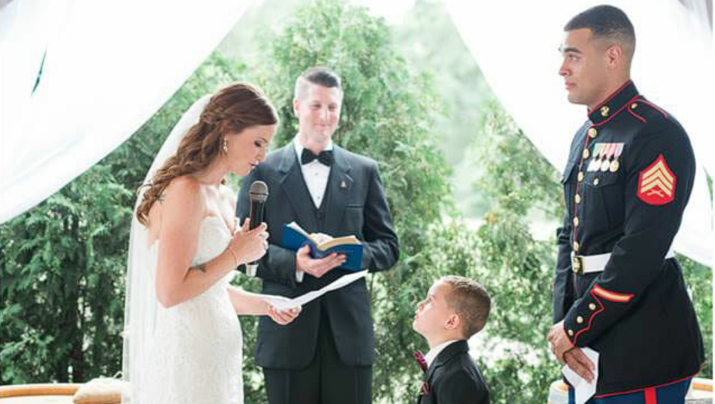 Stepmom delivers special wedding vows to four-year-old – his reaction breaks our hearts