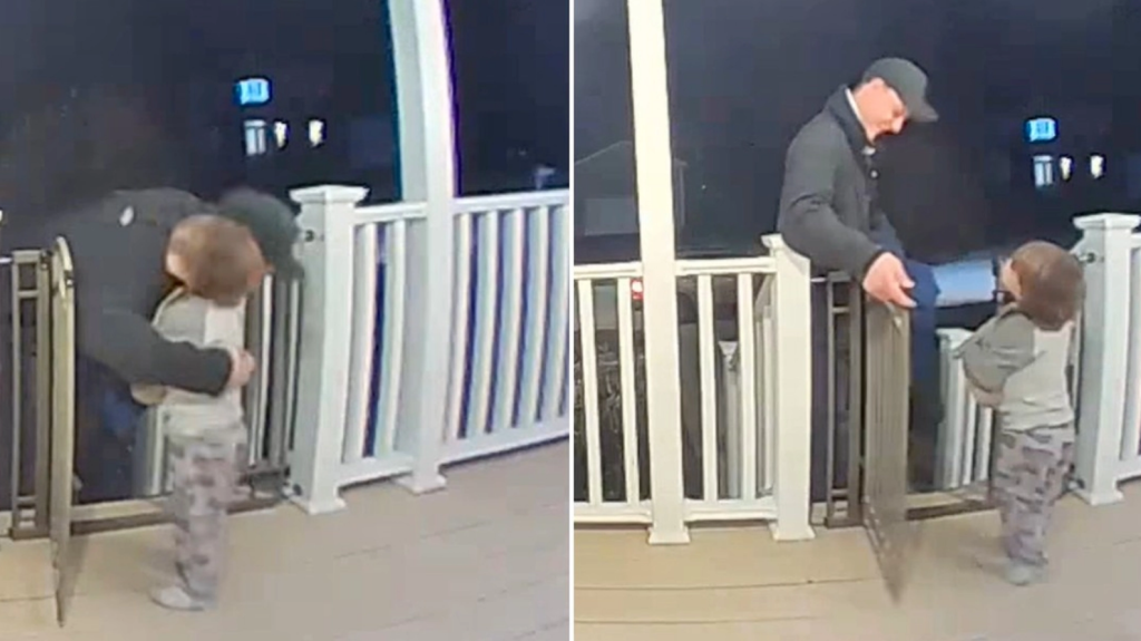 Little boy hugs pizza delivery man goodbye: Shortly after the boys mother makes a tragic discovery
