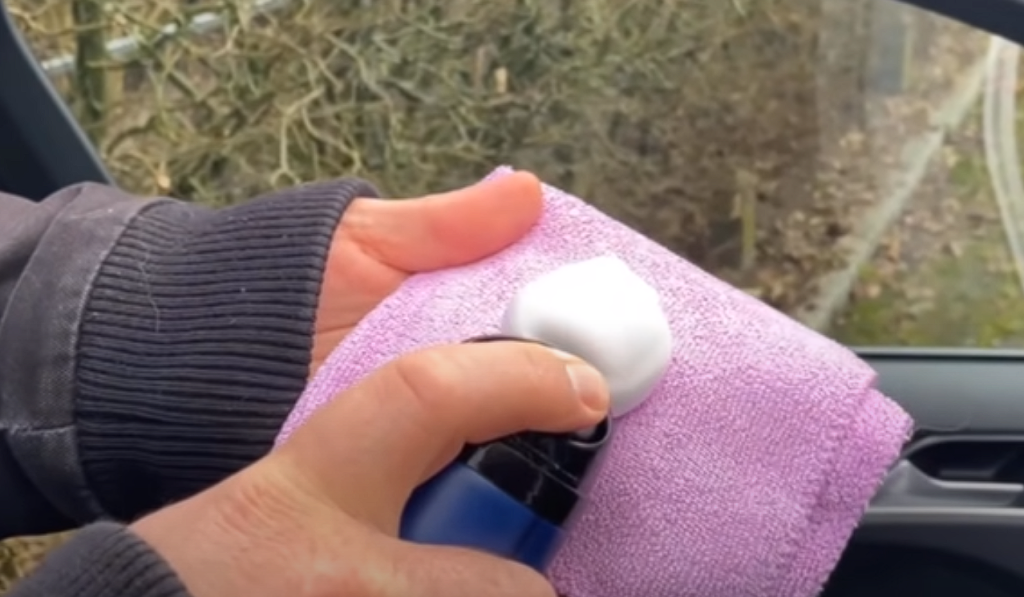 Wipe your car windshield with shaving cream and see what happens