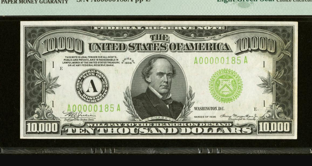 This super rare $10.000 bill has been sold for an astonishing amount