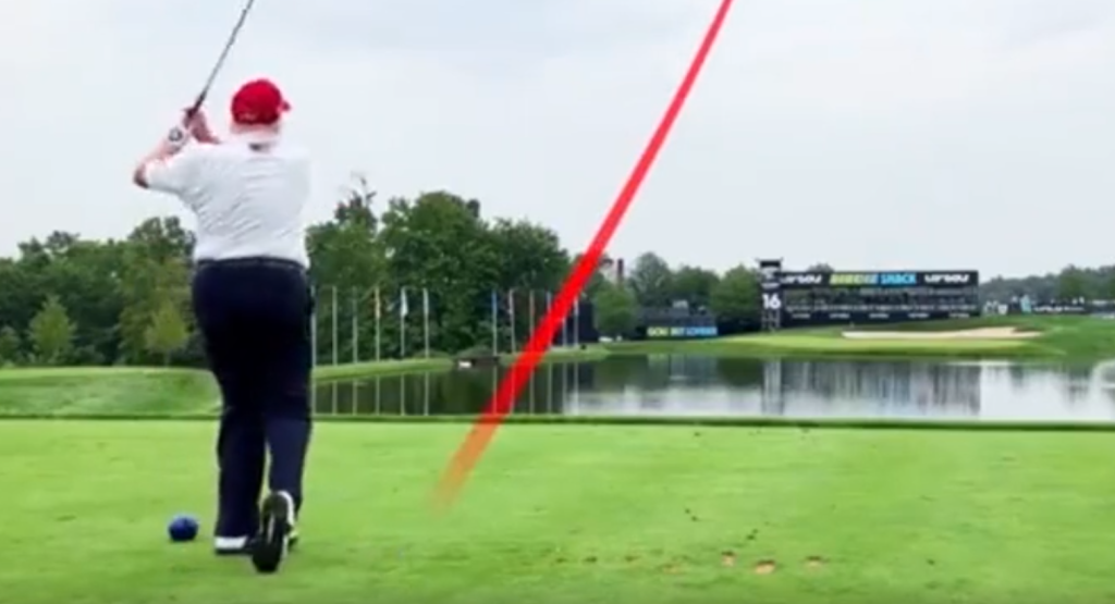Trump shares video of ‘him’ hitting Joe Biden with a golf ball