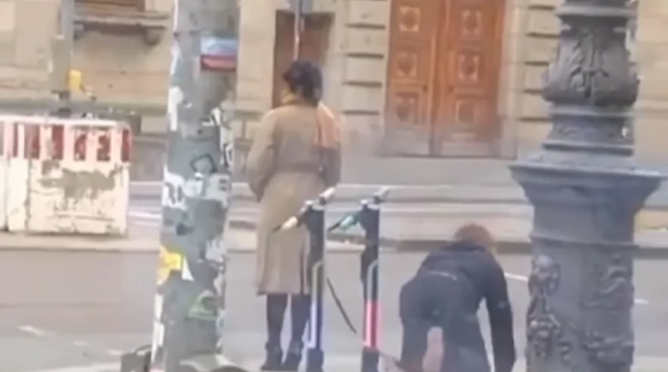 People flabbergasted by viral video: Woman walks her man on a leash in broad daylight