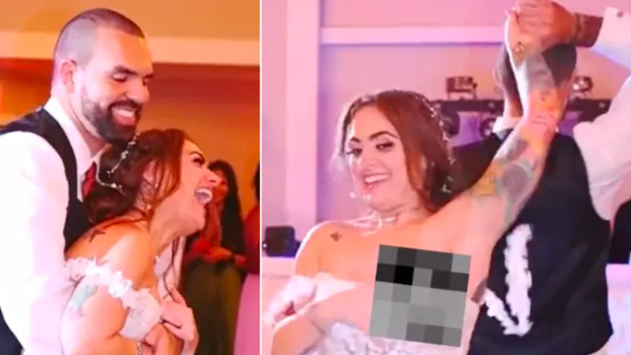 Bride dances with her husband in front of all wedding guests: Then she has a ‘Janet Jackson moment’