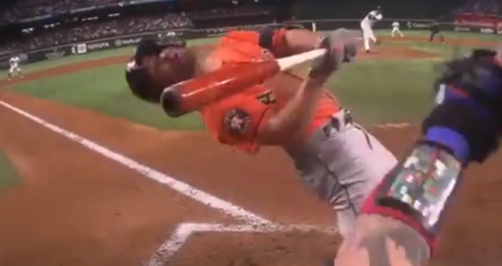 Umpires camera shows just HOW CLOSE Houston Astros star Jose Altuve was to getting struck in the face
