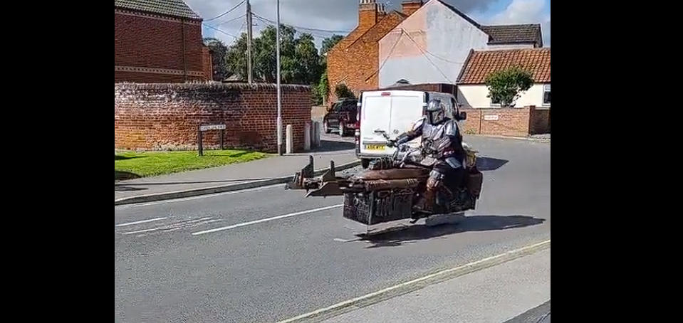 Man baffles the internet with Star Wars costume: Is this vehicle flying?