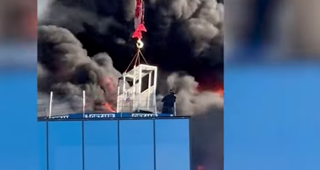 Incredible rescue: Worker pulled from flames in reading construction site