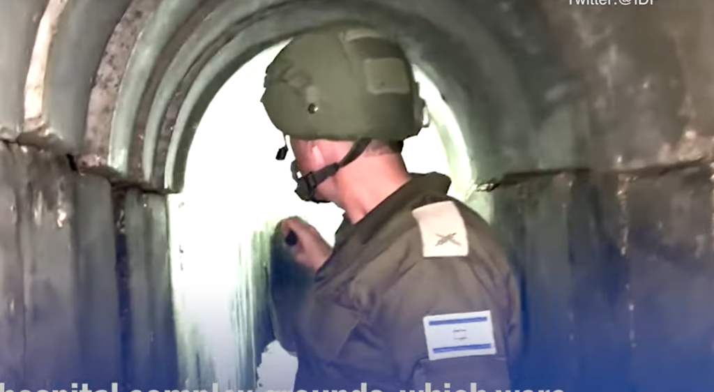 Footage from IDF uncovers Hamas command tunnel under Al-Shifa hospital in Gaza