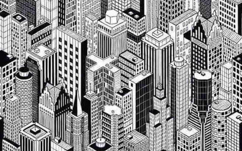 Only people with laser vision can spot the cat among the skyscrapers in 7 seconds