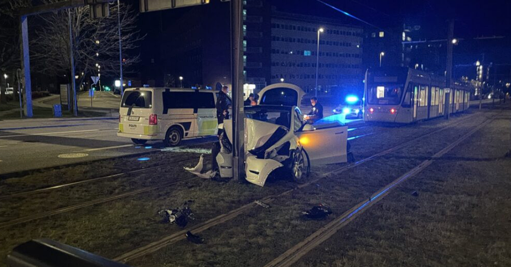 Teen Driver’s Wild Tesla Chase Ends in Crash on Light Rail Tracks