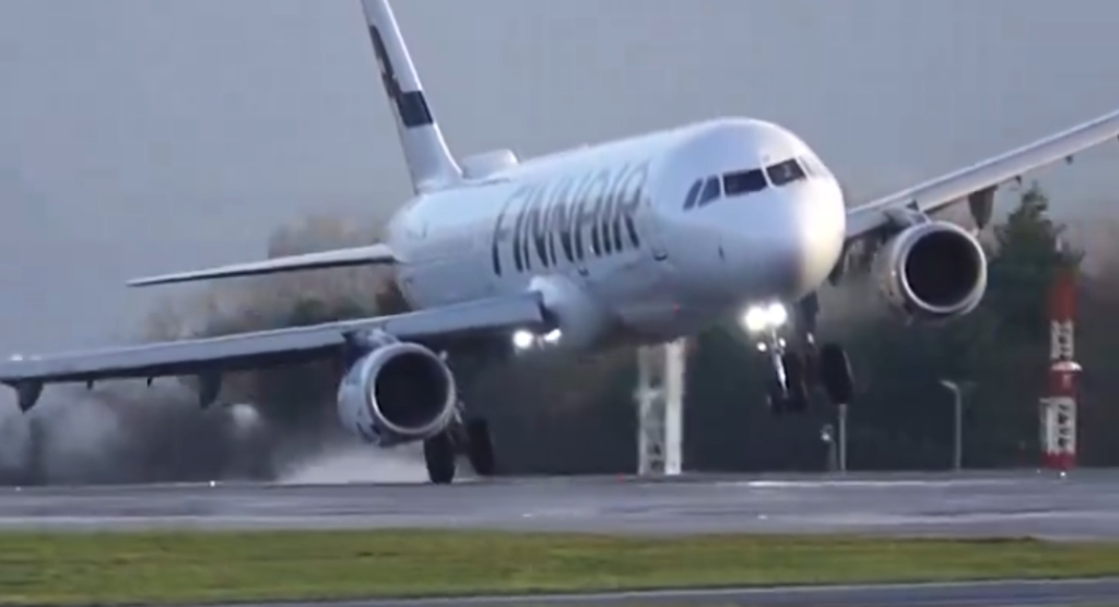 Incredible Footage: Pilot Executes Remarkable Landing Amid Storm Pia Turbulence