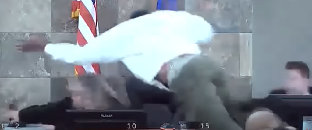 Watch: Nevada Judge Getting Assaulted in Courtroom by Defendant