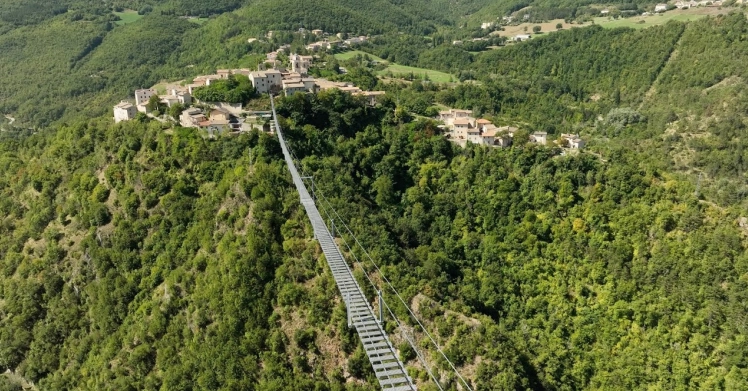 Europe’s Newest High-Flying Attraction: The Ponte Tibetano di Sellano
