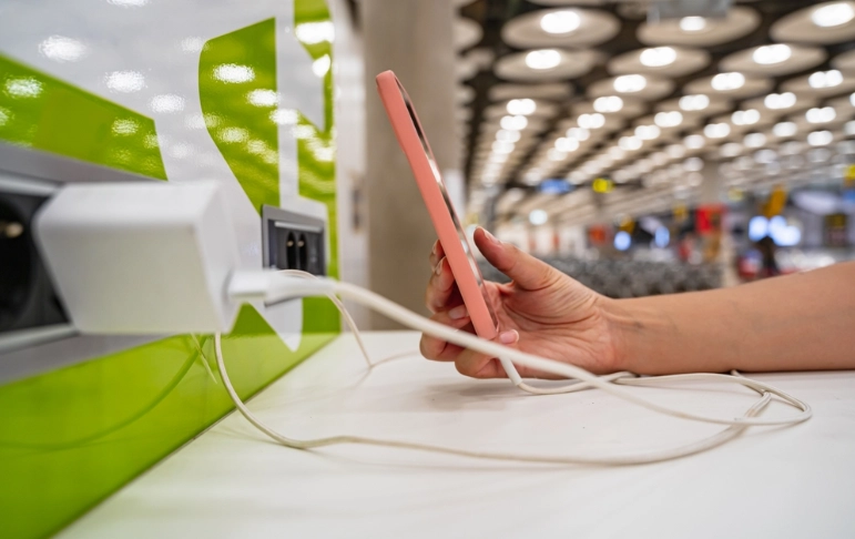 Why you should never charge your mobile phone using airport outlets
