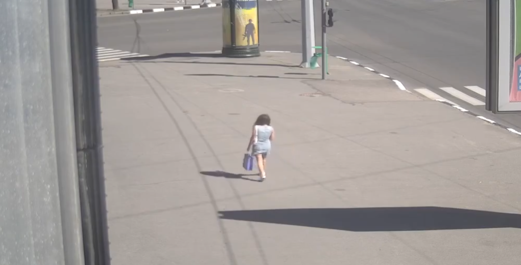 Watch: Woman Narrowly Escapes Russian Rocket Blast in Kharkiv