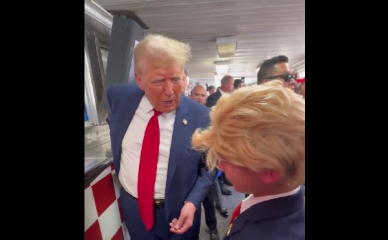 Watch the video: Trump Meets Young Lookalike
