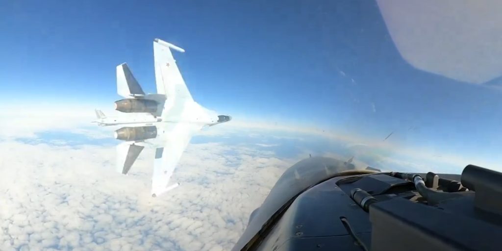 VIDEO: Russian Fighter Jet Flies Dangerously Close to U.S. F-16 Near Alaska