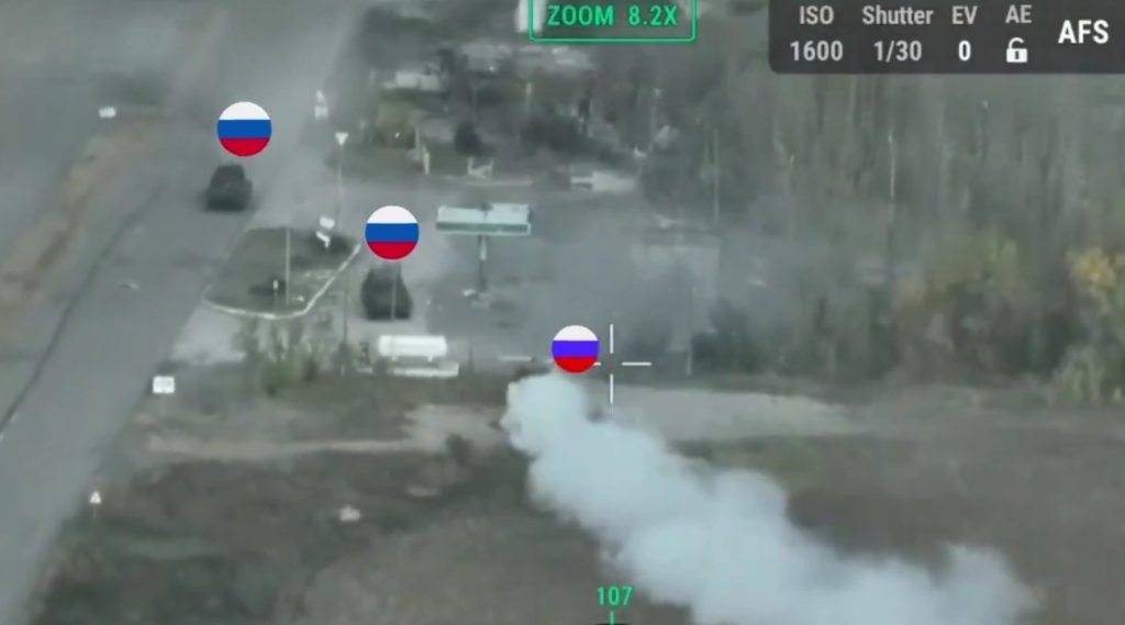 Russian Troops Panic and Crash Into Each Other to Escape Ukrainian Drones