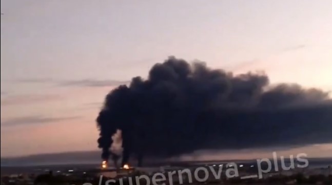 Ukraine Strikes Crimea’s Largest Oil Terminal, Setting It Ablaze